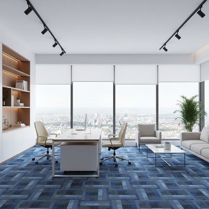 Karpet Tile Milford Sound Multi Blue